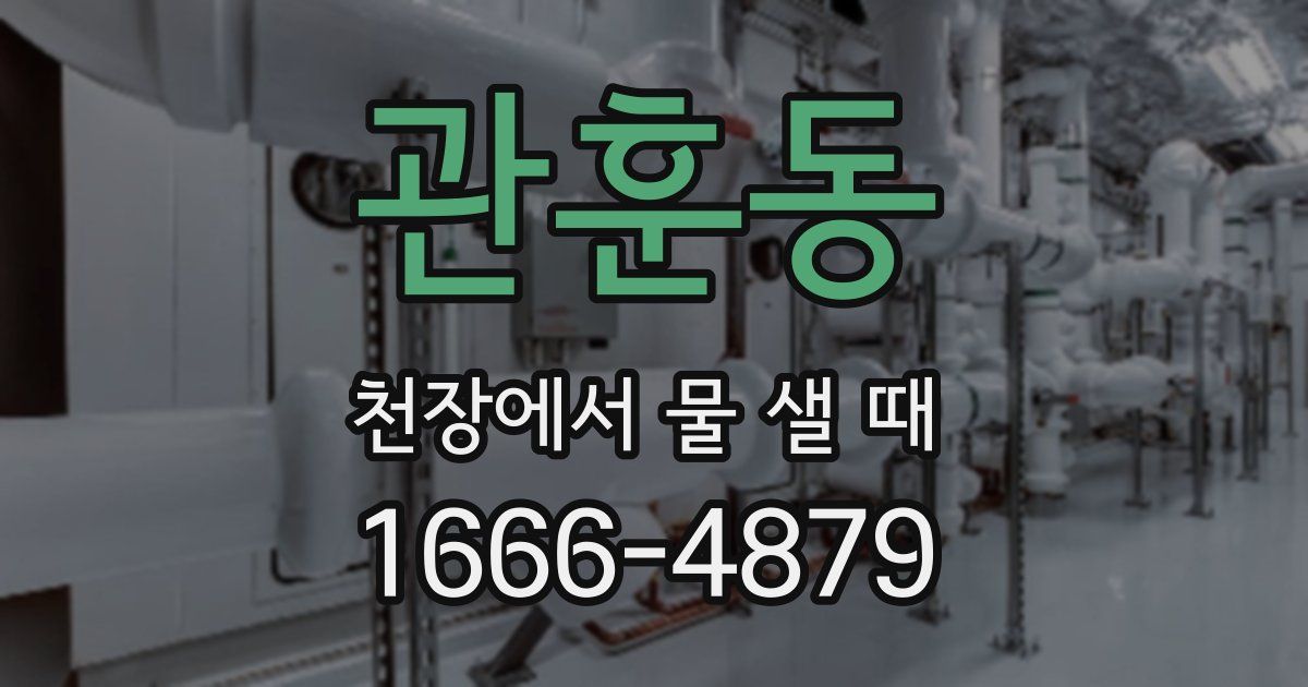 관훈동 천장에서 물 샐 때