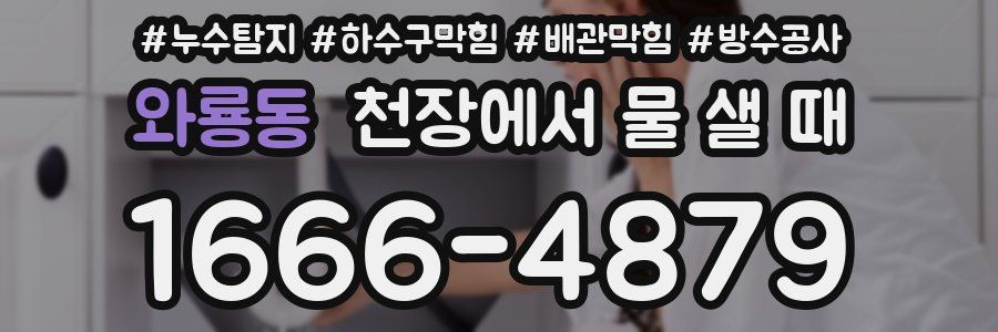 와룡동 천장에서 물 샐 때