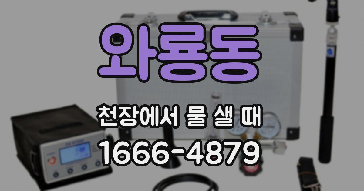 와룡동 천장에서 물 샐 때