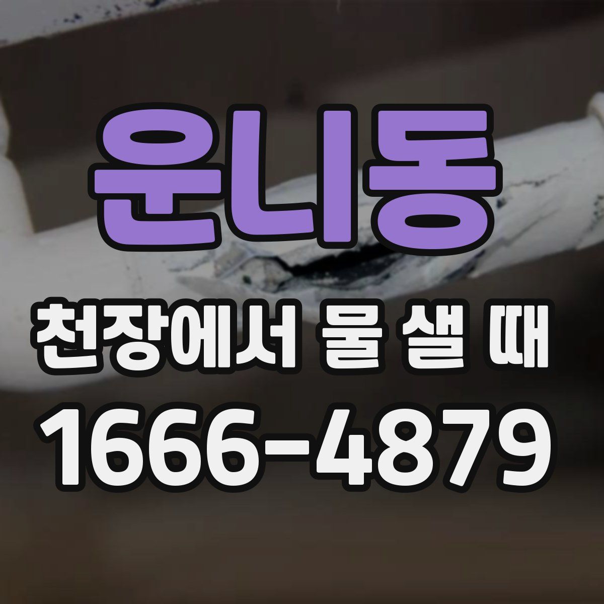 운니동 천장에서 물 샐 때