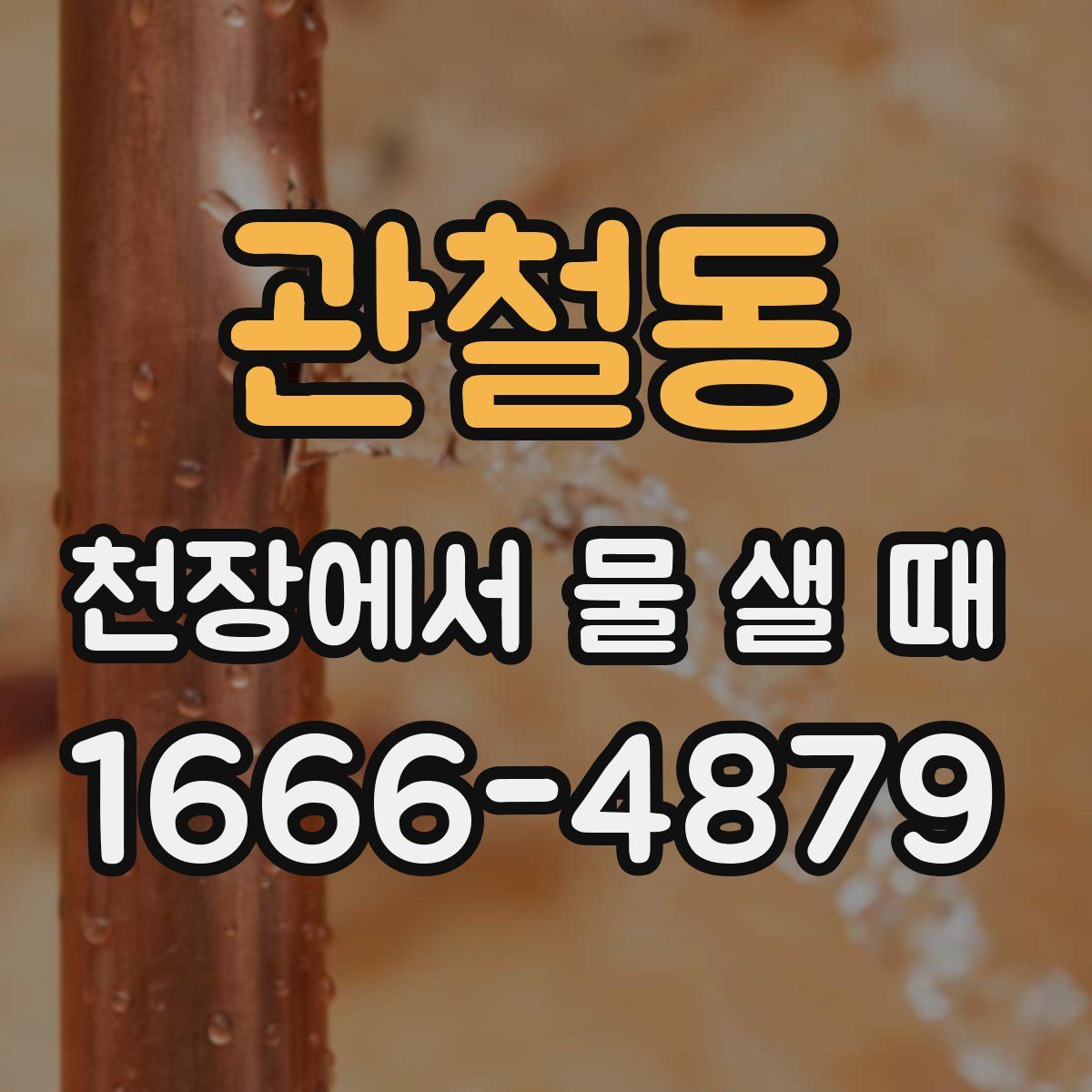 관철동 천장에서 물 샐 때