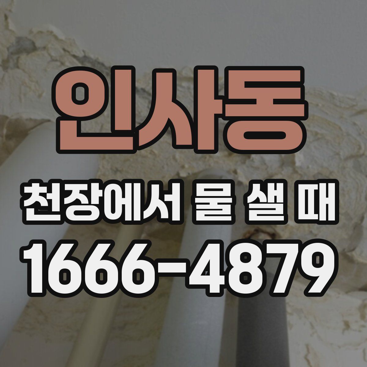인사동 천장에서 물 샐 때