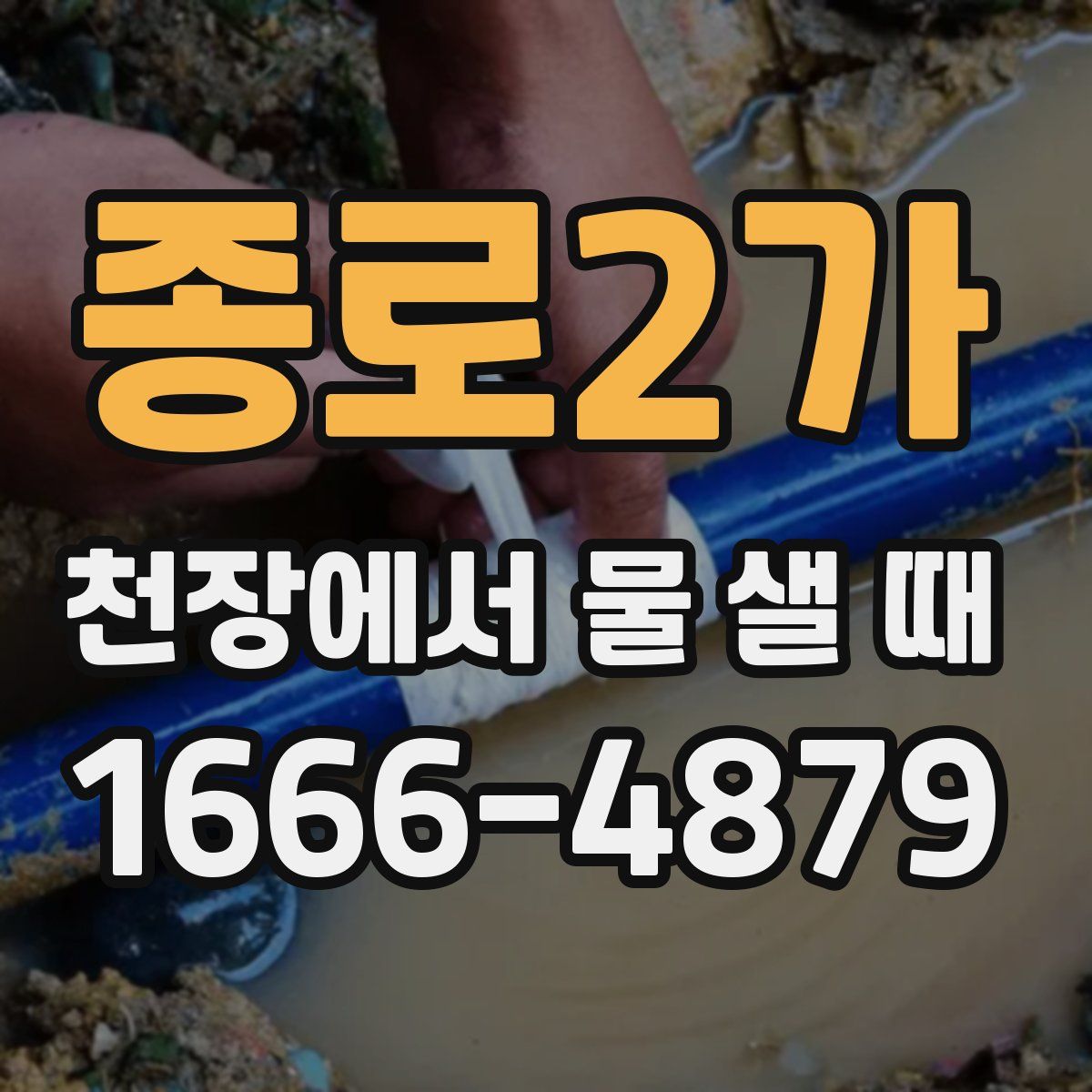 종로2가 천장에서 물 샐 때
