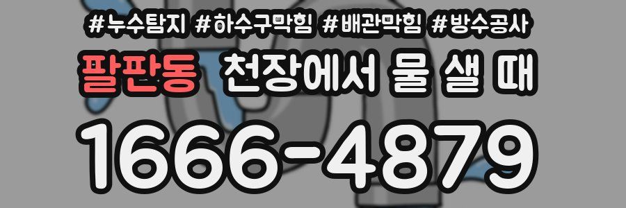팔판동 천장에서 물 샐 때