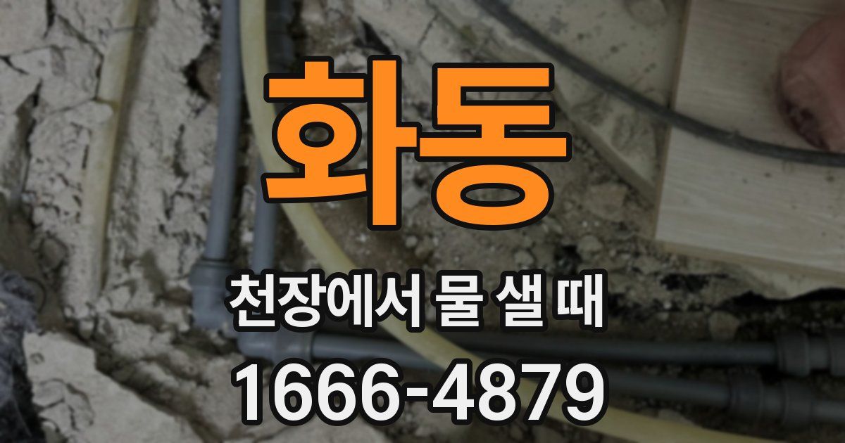 화동 천장에서 물 샐 때