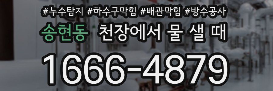 송현동 천장에서 물 샐 때