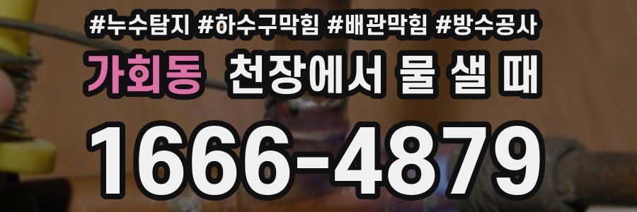 가회동 천장에서 물 샐 때