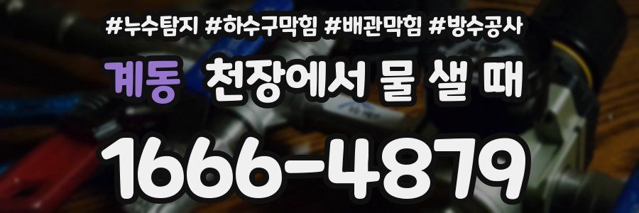 계동 천장에서 물 샐 때