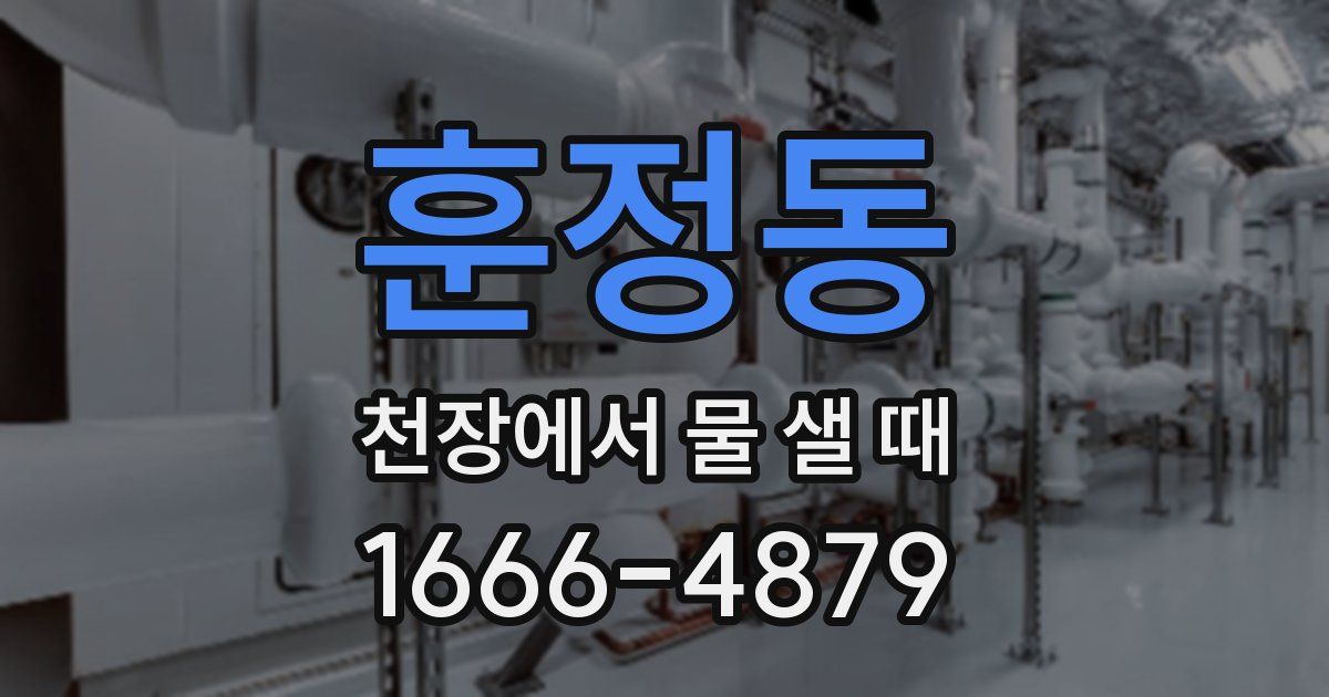 훈정동 천장에서 물 샐 때