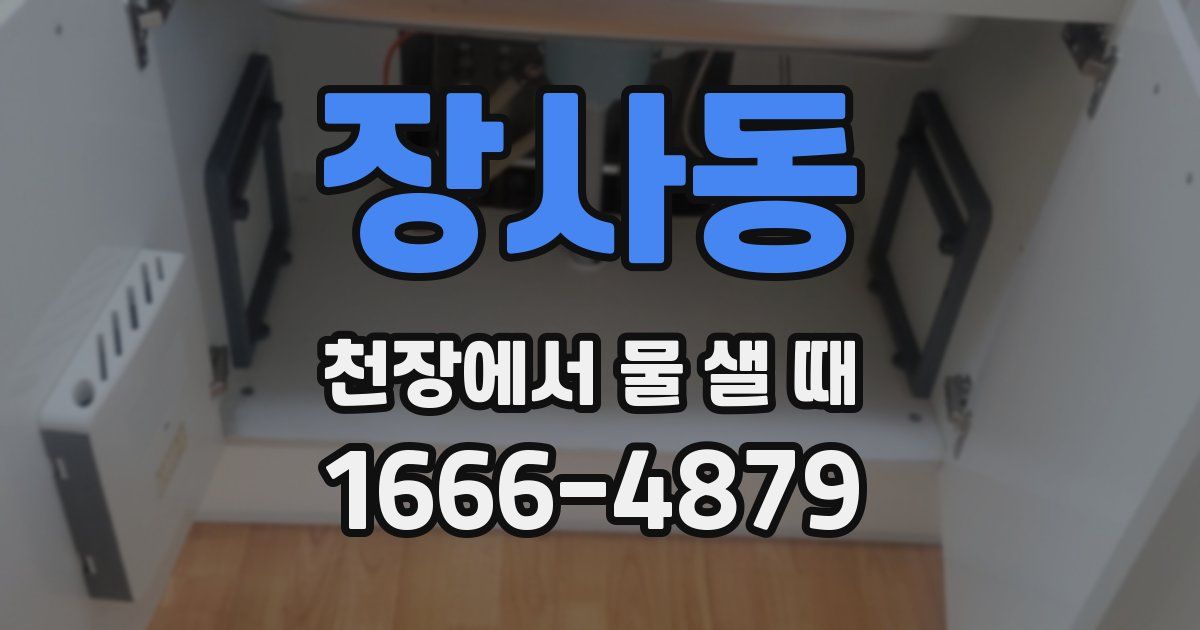 장사동 천장에서 물 샐 때