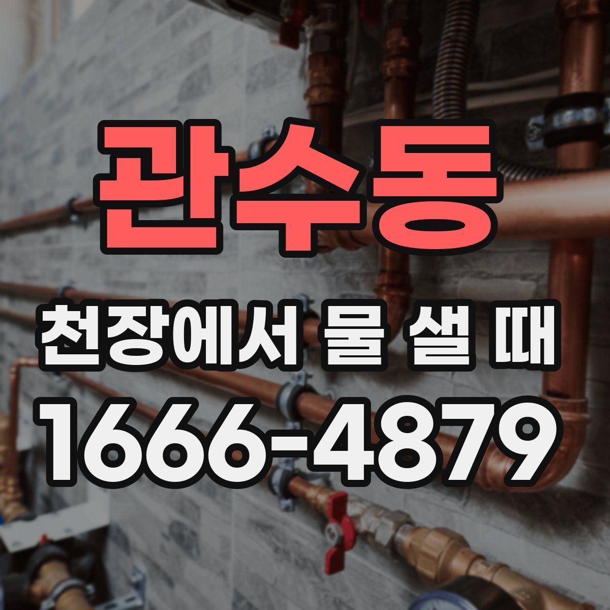 관수동 천장에서 물 샐 때