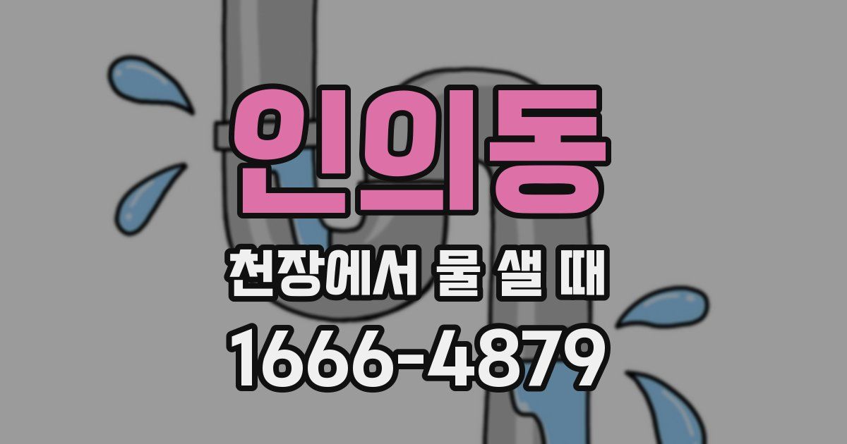 인의동 천장에서 물 샐 때