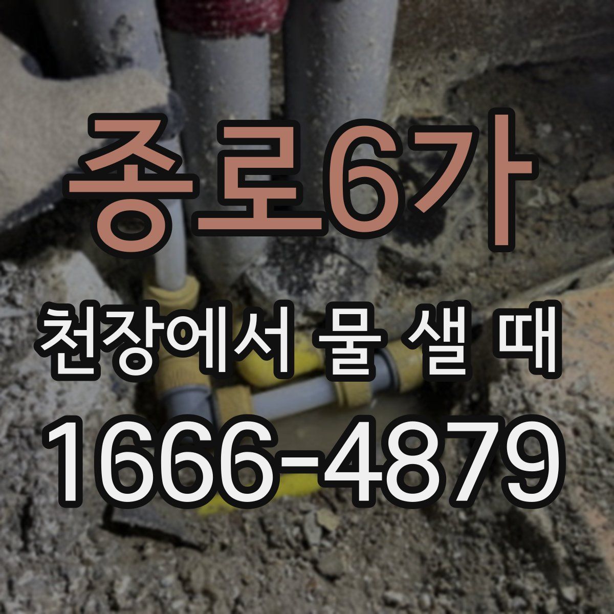 종로6가 천장에서 물 샐 때