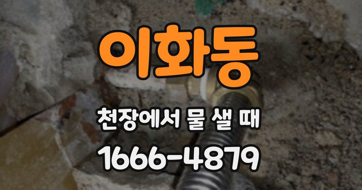 이화동 천장에서 물 샐 때