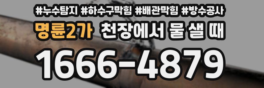 명륜2가 천장에서 물 샐 때