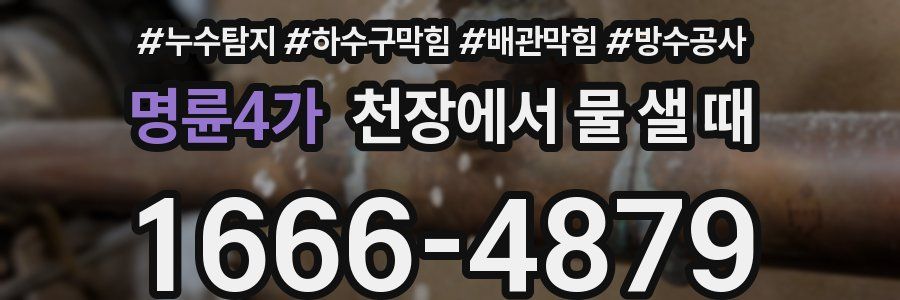 명륜4가 천장에서 물 샐 때