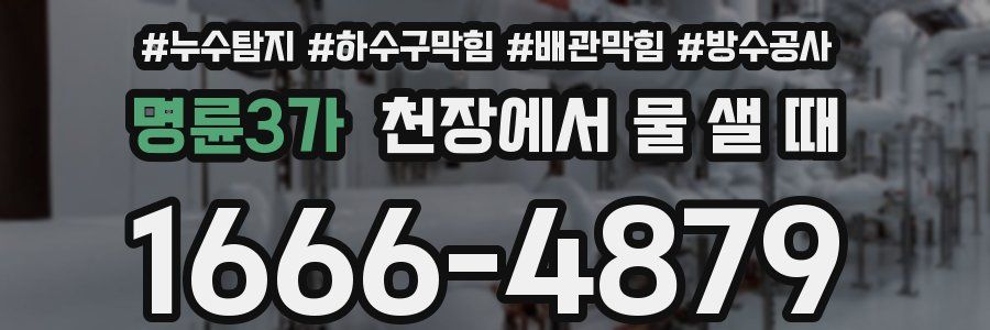 명륜3가 천장에서 물 샐 때