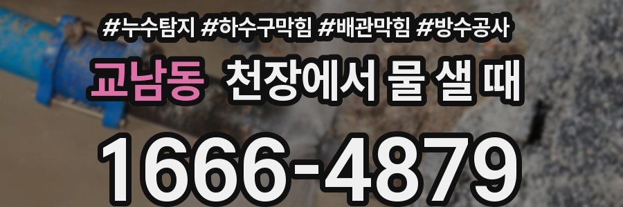 교남동 천장에서 물 샐 때