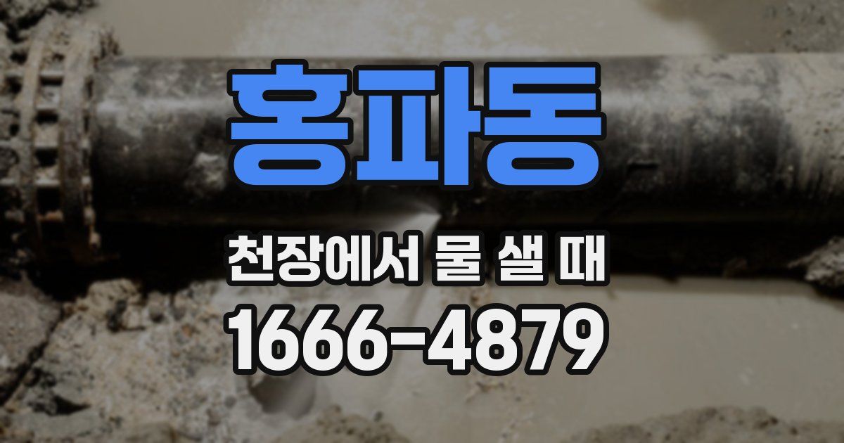 홍파동 천장에서 물 샐 때