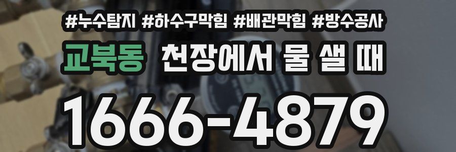교북동 천장에서 물 샐 때