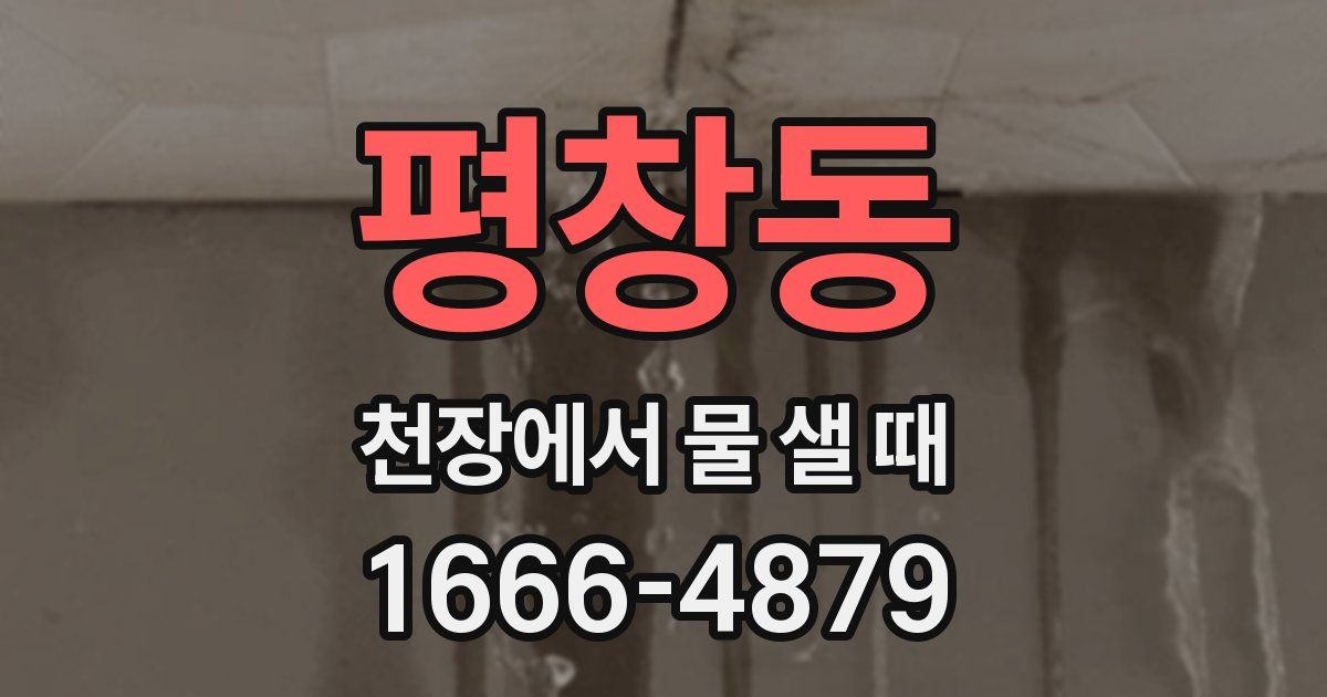 평창동 천장에서 물 샐 때