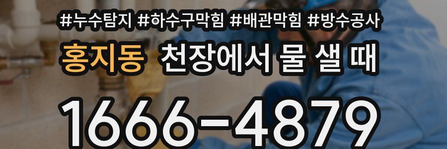 홍지동 천장에서 물 샐 때