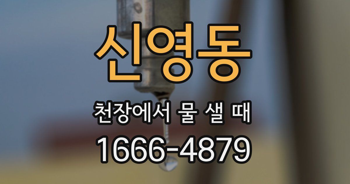 신영동 천장에서 물 샐 때