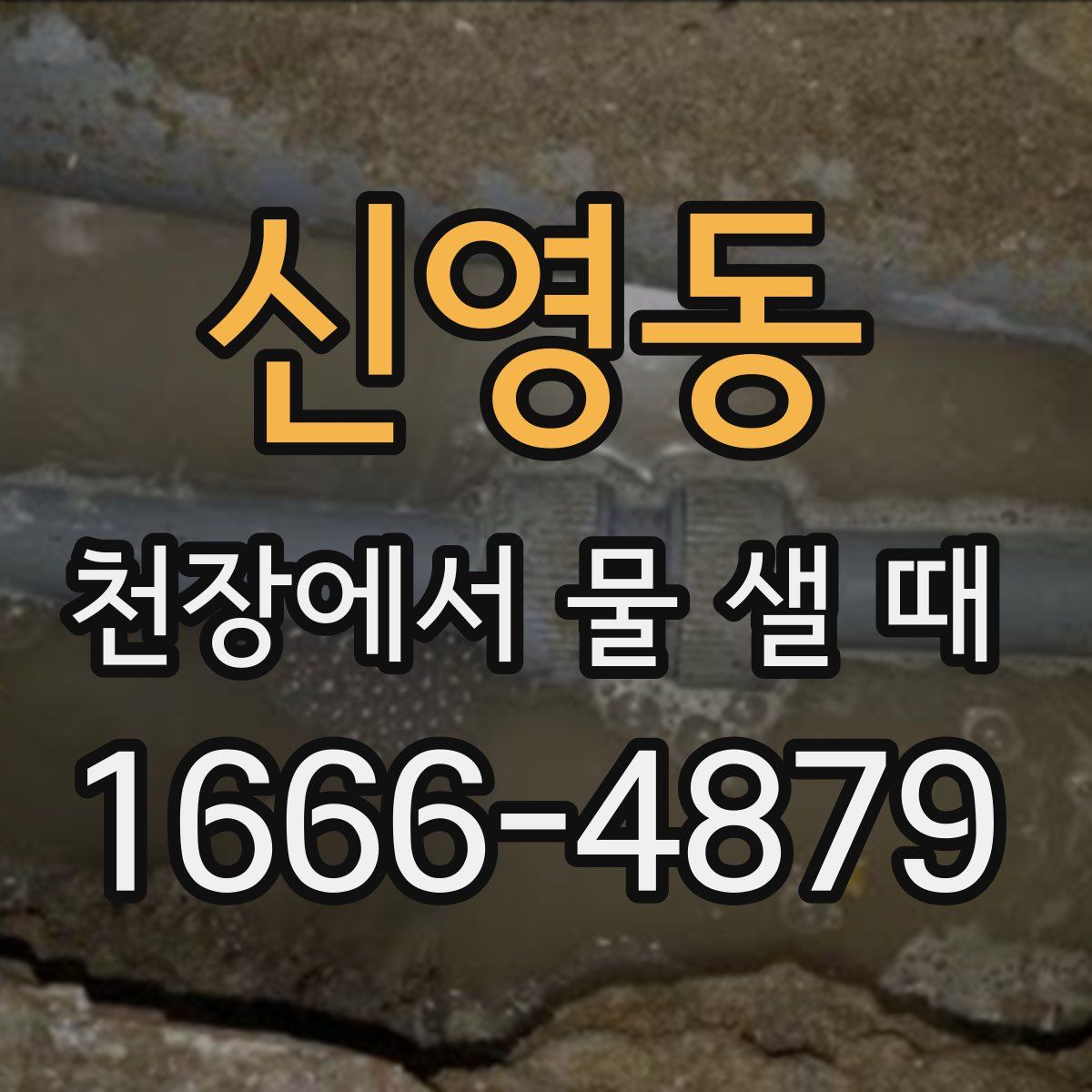 신영동 천장에서 물 샐 때