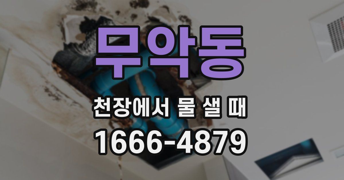 무악동 천장에서 물 샐 때