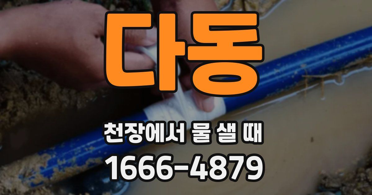다동 천장에서 물 샐 때