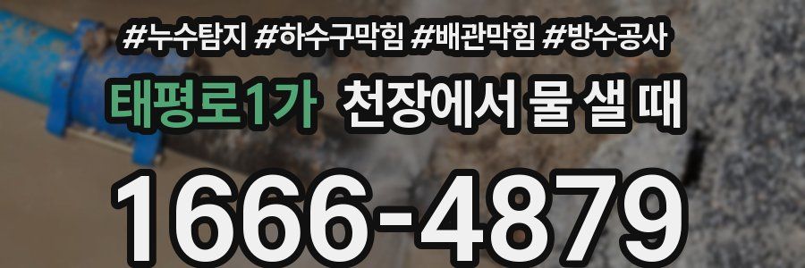 태평로1가 천장에서 물 샐 때