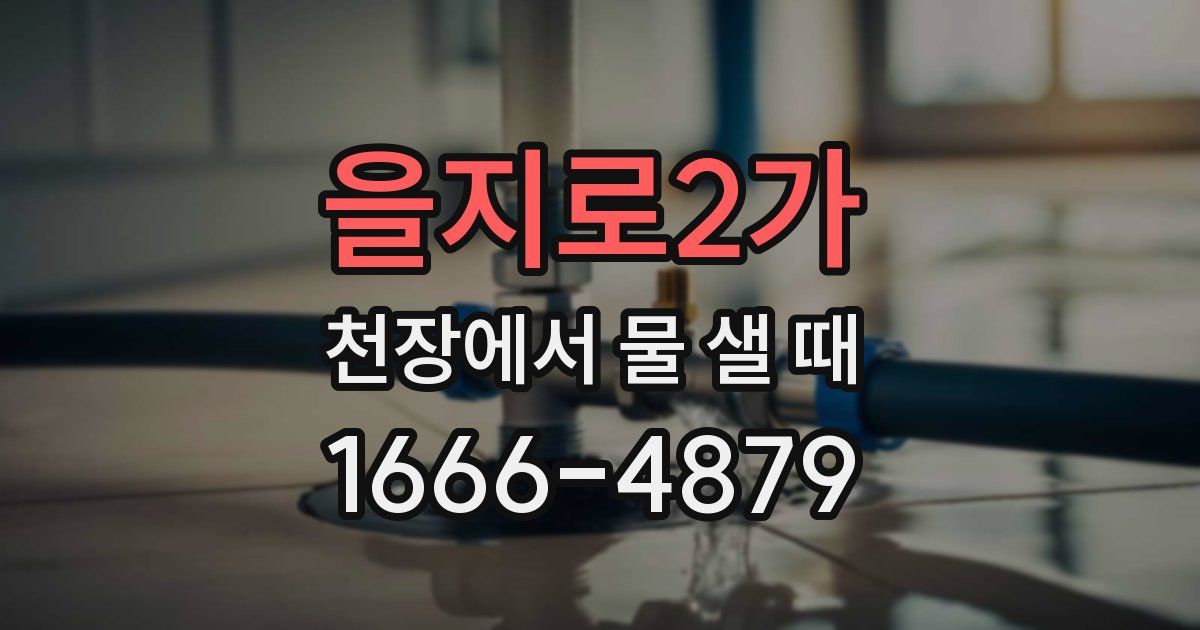 을지로2가 천장에서 물 샐 때