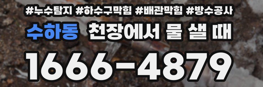 수하동 천장에서 물 샐 때
