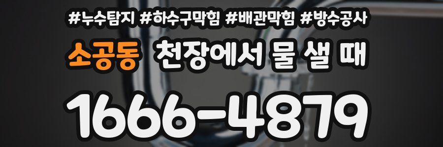소공동 천장에서 물 샐 때