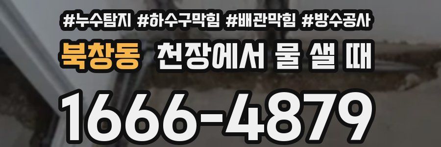 북창동 천장에서 물 샐 때