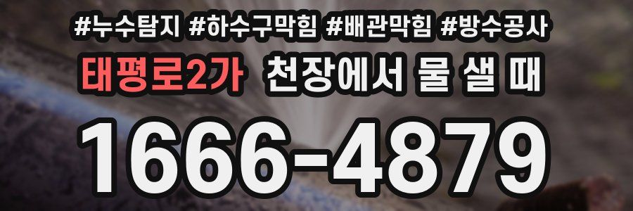 태평로2가 천장에서 물 샐 때