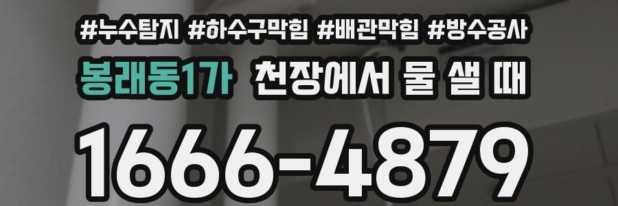 봉래동1가 천장에서 물 샐 때