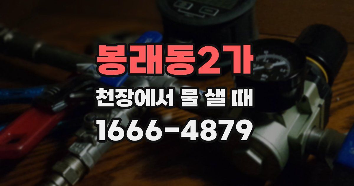 봉래동2가 천장에서 물 샐 때