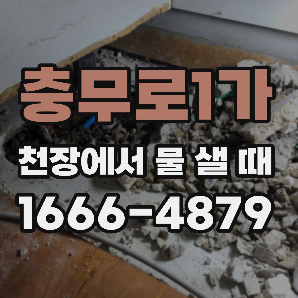 충무로1가 천장에서 물 샐 때