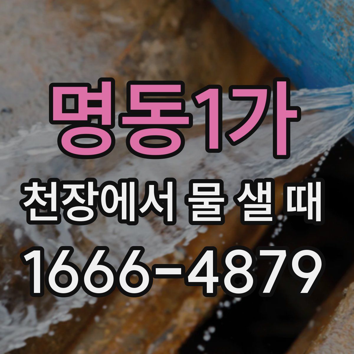 명동1가 천장에서 물 샐 때