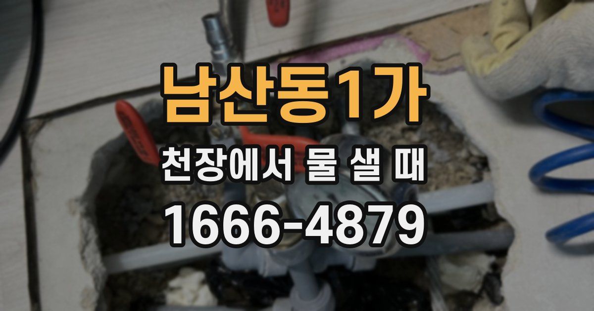 남산동1가 천장에서 물 샐 때