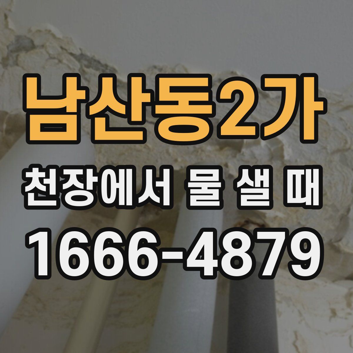 남산동2가 천장에서 물 샐 때