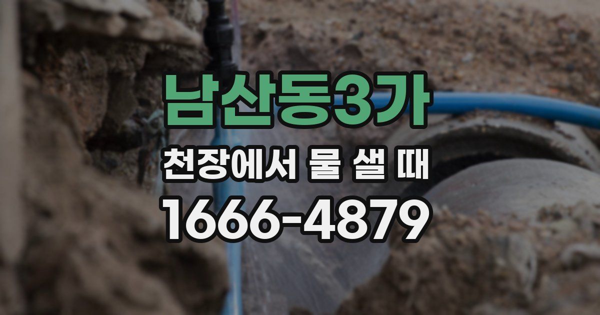 남산동3가 천장에서 물 샐 때