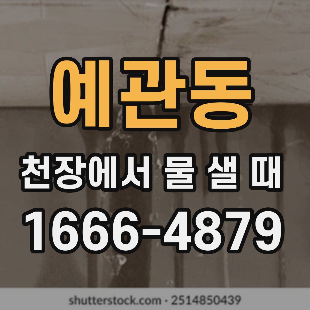 예관동 천장에서 물 샐 때