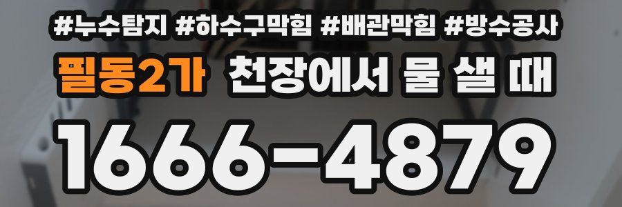필동2가 천장에서 물 샐 때