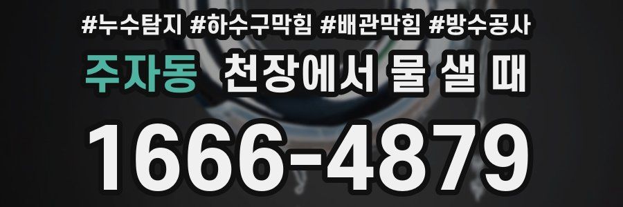 주자동 천장에서 물 샐 때
