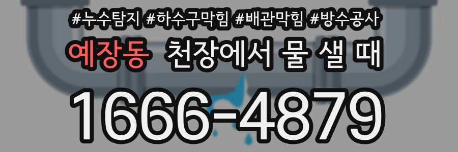 예장동 천장에서 물 샐 때