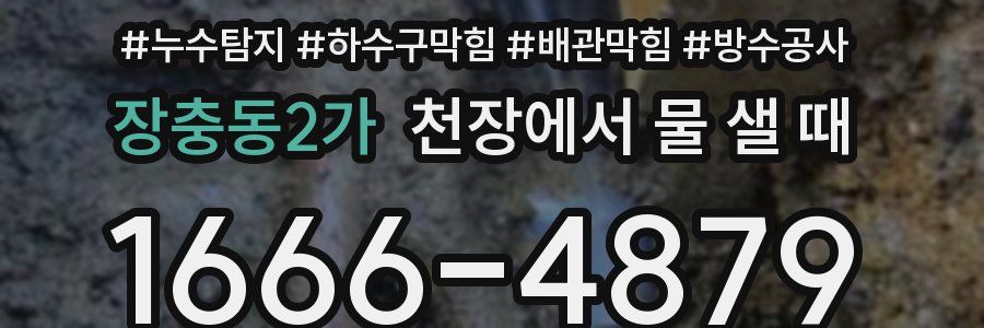 장충동2가 천장에서 물 샐 때