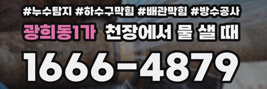 광희동1가 천장에서 물 샐 때