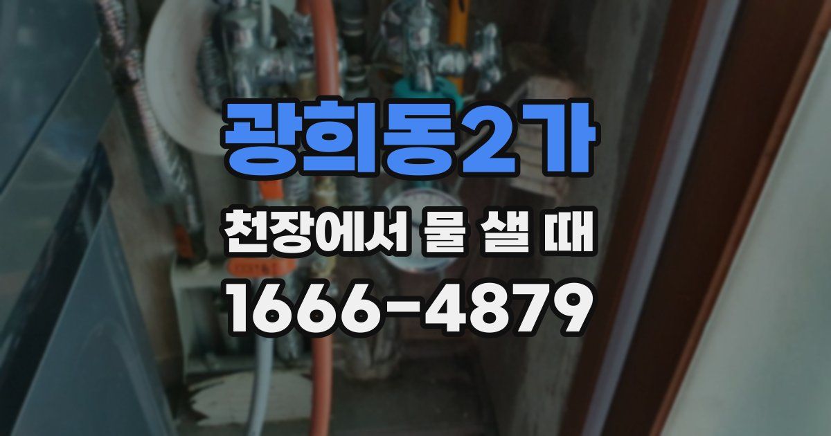 광희동2가 천장에서 물 샐 때